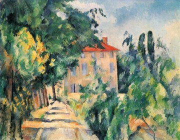 Haus mit roten Dach Paul Cezanne Szenerie Ölgemälde